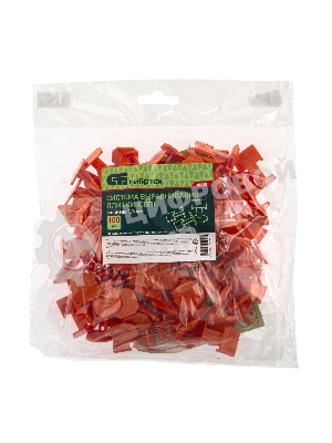 Система выравнивания плитки Сибртех (СВП), зажимы, 100 шт. в пакете