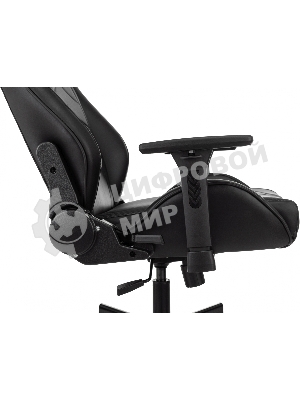 Кресло Knight Gladiator черный, экокожа, 120 кг, механизм качания