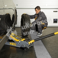 Домкрат гидравлический подкатной Denzel 3 т, 85-610 мм, быстрый подъем, низ. подхват, проф, SUV