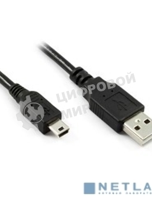 Кабель Greenconnect интерфейсный USB 2.0 1.8m Premium AM/mini 5P, 28/28 AWG двойное экранирование, антифриз, черный