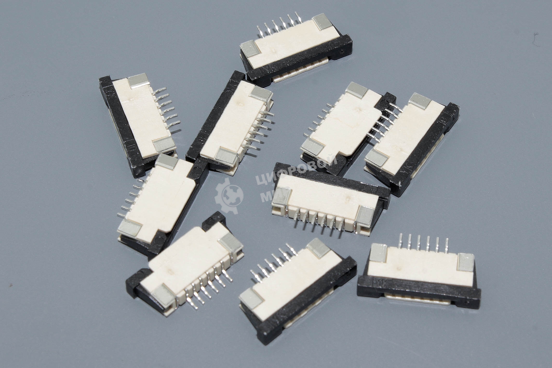 Разъем FPC Half Coverage Top Contact 1.0K-BS-6PWB 6 pin высота 2мм шаг 1мм 10 шт