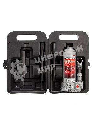 Домкрат Matrix гидравлический бутылочный 4 т h подъема 194–372мм в пласт. кейсе master