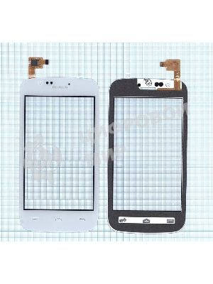 Сенсорное стекло (тачскрин) для Explay A400, белое