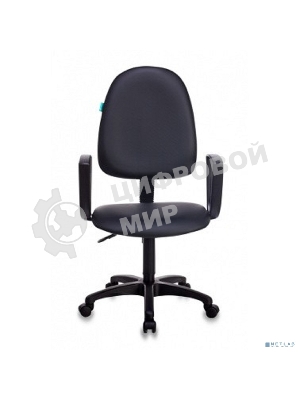 Кресло Бюрократ CH-1300N/OR-16 черный, экокожа, 120 кг, механизм качания