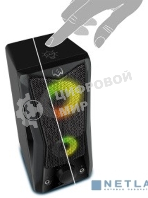 Акустическая система SVEN 445, черный, USB, 2.0,2x3 Вт(RMS), подсветка