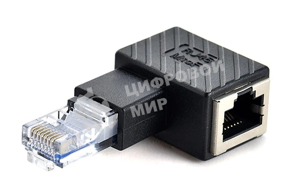 Удлинитель сетевого кабеля мама-папа угловой вправо