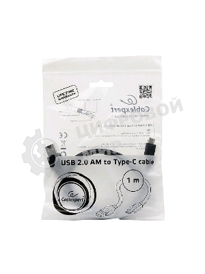 Кабель USB Cablexpert CCP-USB2-AMCM-1M, USB2.0 AM/USB3.1 Type-C, 1м, пакет