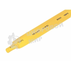 Термоусаживаемая трубка Rexant 12,0/6,0 мм, желтая, упаковка 50 шт. по 1 м