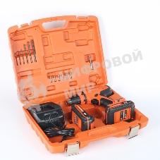 Дрель-шуруповерт Patriot BR 180Li, 18 В, 1,5 Ач, 40 Нм, щеточный