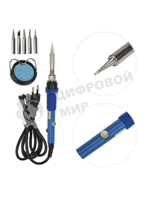 Паяльник Rexant, подставка, набор из 5 жал, керамический нагреватель, 220-480 °C, 220 В/60 Вт