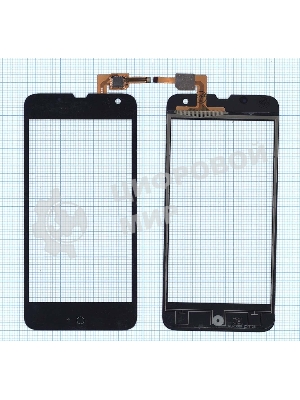 Сенсорное стекло (тачскрин) для Explay Phantom черное