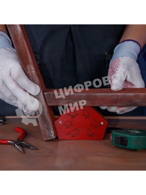 Магнитный угольник-держатель для сварки Rexant на 6 углов усилие 11,3 кг