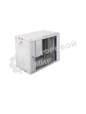 Шкаф телеком. настенный разборный 9U (600х350) дверь стекло, черный (ШРН-Э-9.350-9005)