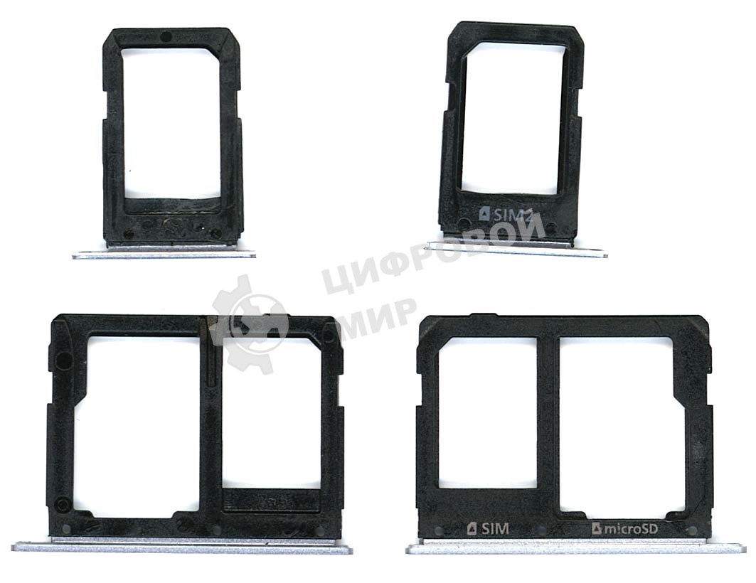 Лоток для SIM-карты Samsung Galaxy A7 (A710F) -2 SIM черный