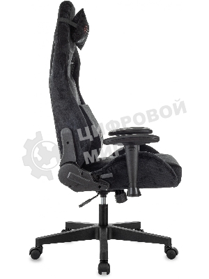 Кресло Zombie Ghost Fabric черный Light-20, ткань (велюр), подголовник