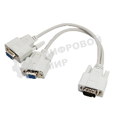 Переходник штекер Rexant VGA - 2 гнезда VGA, провод