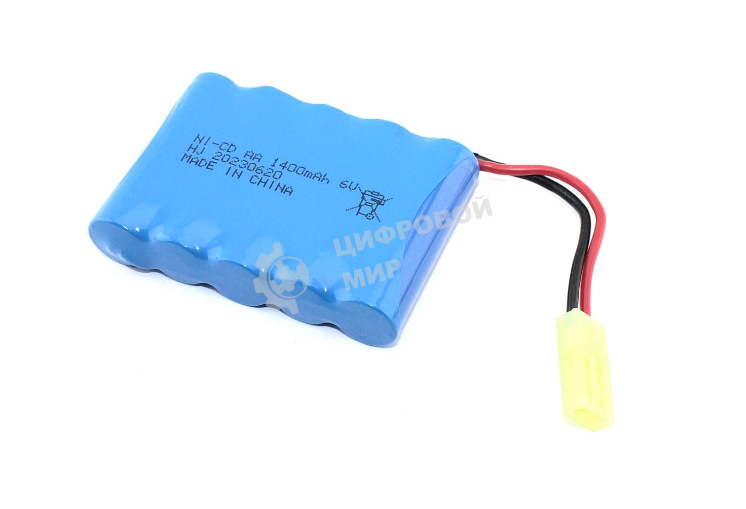 Аккумулятор Ni-Cd 6V 1400 mAh AA Flatpck разъем Tamiya