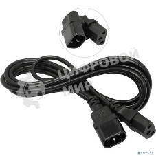 Кабель монитор-компьютер (UPS->уст-во) ExeGate Power EC-3P (С13->С14) VDE-250V-3*0,5-CU, 6A, 3м