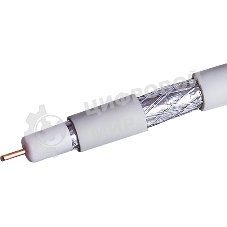 Кабель коаксиальный RG-6 CCS 1.02 (21проц.)/FPE/Al-Pet-Al Foil Unbonded/Al 64х0.12/PVC RW белый (уп.100м) Net.On 109L