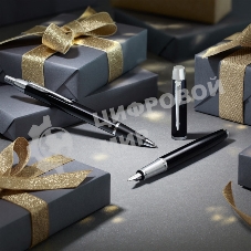 Набор ручек Parker IM Core FK221 (CW2093215) черный CT сталь нержавеющая, подарочная коробка ручка перьевая, ручка шариковая