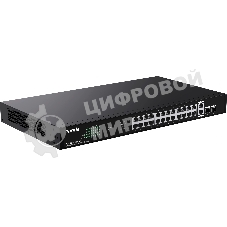 Коммутатор неуправляемый Tenda TEG1128P-24-250W PoE, 26x1 Гбит/с, PoE 24х30 Вт (до 230Вт), SFP 2х1 Гбит/с