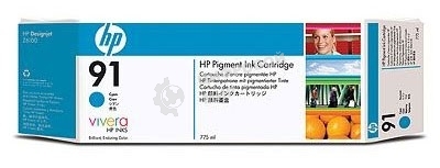 Картридж струйный HP №91 C9467A голубой для HP DJ Z6100 (775мл)