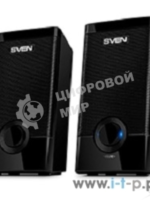 Колонки SVEN 318 черный USB-порт ПК, ноутбука или адаптер 5V DC