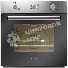 Духовой шкаф электрический Darina 0U5 BDE 112 705 X нержавеющая сталь/стекло черное, встраиваемый