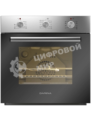Духовой шкаф электрический Darina 0U5 BDE 112 705 X нержавеющая сталь/стекло черное, встраиваемый
