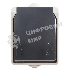 Розетка IEK Форс РСб20-3-ФСр1м с/з открытой установки