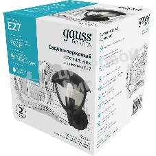 Светильник садово-парковый Gauss Aura на стену вверх 188x210x238мм, 170-240V/50Hz, 1xE27, Max.60W, IP: 54, 1/6