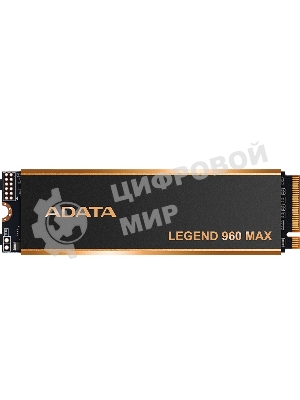 Накопитель SSD ADATA LEGEND 960 MAX, 1Tb, PCIe 4.0 x4, M.2 2280, NVMe, R/W 7400/6000, с радиатором