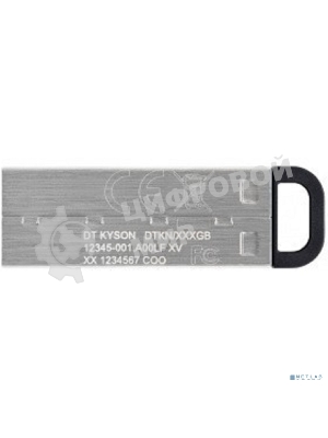 Флешка USB Kingston DataTraveler KYSON (DTKN/64GB), 64Gb, USB 3.2 Gen 1, R/W 200/60, серебристый/черный