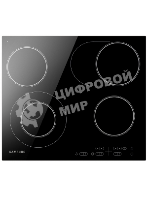 Встраиваемая электрическая варочная панель Samsung NZ64T3516AK/WT, 55 х 575 х 505 мм, стеклокерамика, скошенный край, черный