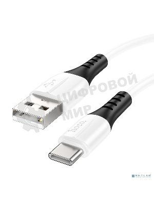 кабель USB Type-C/ HOCO HC-68582 X82/ 1m/ 3A/ Силикон/ White