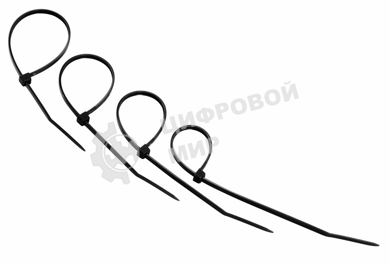 Хомут-стяжкa нeйлонoвая Rexant 150x2,5 мм, черная, упаковка 25 шт.