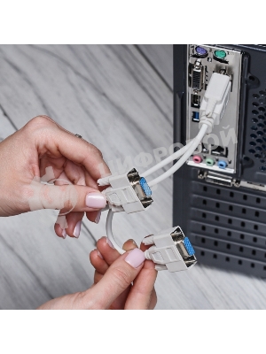 Переходник штекер Rexant VGA - 2 гнезда VGA, провод