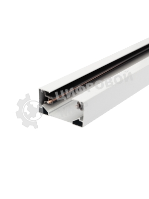 Шинопровод однофазный с кабельным вводом и заглушкой для трековых светильников Rexant 1 м белый с