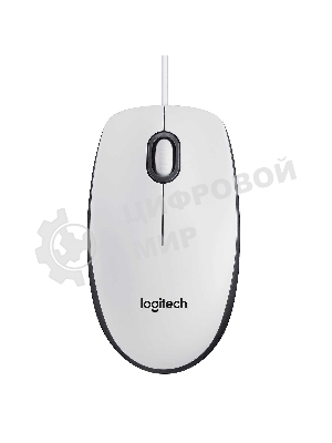 Мышь проводная Logitech M100 белый, 1000 dpi, USB, кнопки - 3