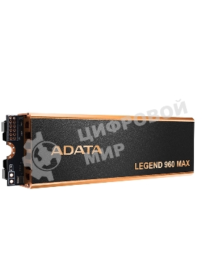 Накопитель SSD ADATA LEGEND 960 MAX, 1Tb, PCIe 4.0 x4, M.2 2280, NVMe, R/W 7400/6000, с радиатором