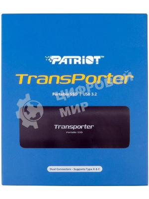 Внешний SSD Patriot Transporter, 2TB, USB 3.2 Gen 2 Type-C, R/W 1000/1000, черный