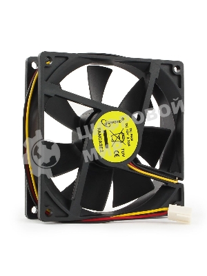 Вентилятор для корпуса Gembird черный, 90 мм, 2500 об/мин, 26 дБ, 3 pin