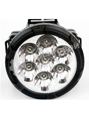 Фонарь ULTRAFLASH LED5362налобн аккум 220в черный 7led 2 реж пласт бокс