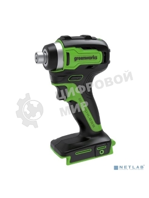 Гайковерт ударный аккумуляторный GreenWorks GD24IW200, 24v, 200 Нм, без АКБ и ЗУ (3803607)