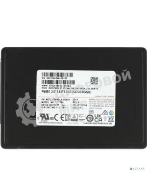 Накопитель SSD Samsung PM893, 7.68Tb, SATA III, 2.5
