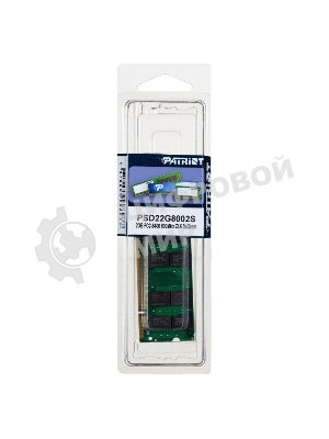 Оперативная память Patriot, DDR2, 2GB (1x2 GB), 800 MHz, CL6, SO-DIMM