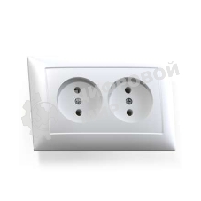 Розетка Кунцево-Электро 2-м СП Селена 16А IP20 РС16-371 белый