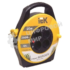 Катушка IEK WKP23-06-04-10 УК10 с т/з 4 места 2Р/10м 2х0,75 мм2 