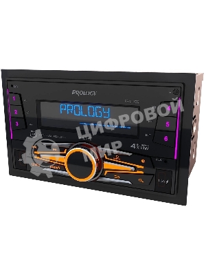 Автомагнитола Prology PRM-120, 2 DIN, Bluetooth, USB Type-A, AUX, пульт ДУ