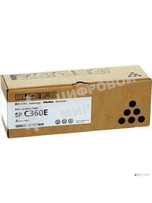 Картридж лазерный тип SP C360E черный для Ricoh SP C360DNw/SP C360SNw/SP C360SFNw/SP C361SFNw (2,5K)